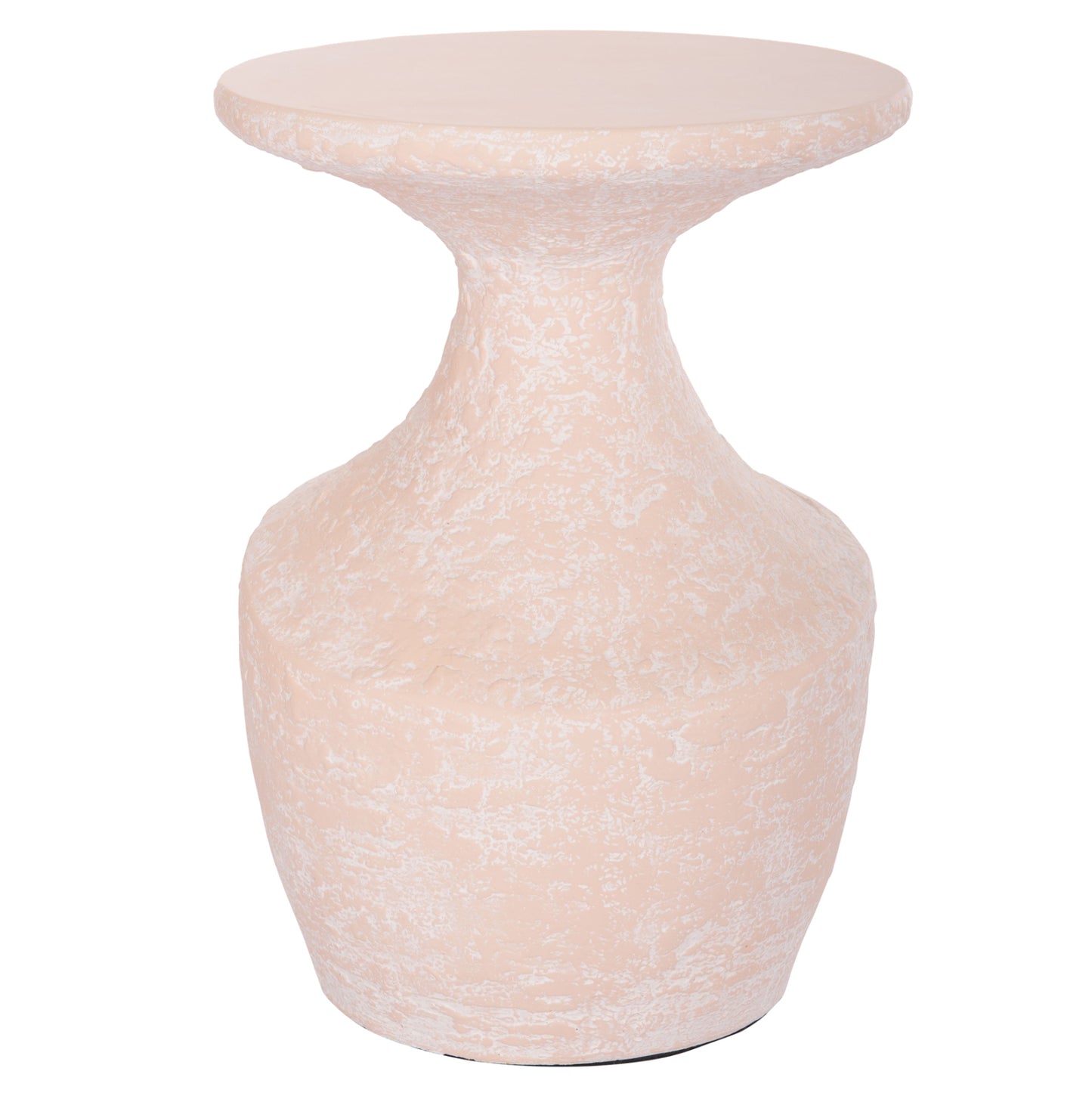 Side Table Rebon Hm18156.04l Fiber Cement In Peach Color--Φ40x56.5hcm