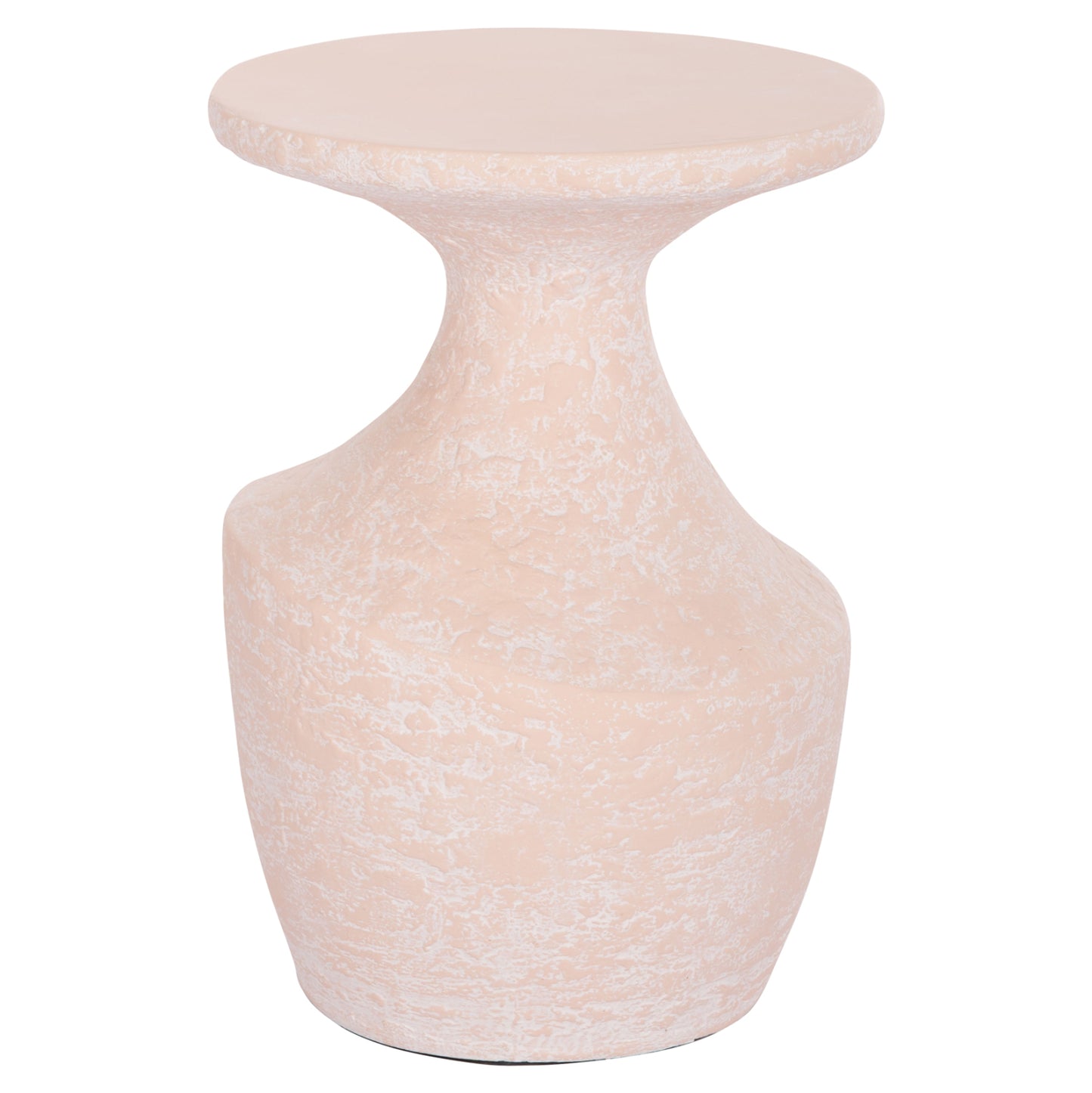 Side Table Rebon Hm18156.04l Fiber Cement In Peach Color--Φ40x56.5hcm