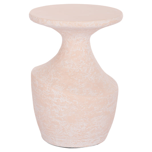 Side Table Rebon Hm18156.04l Fiber Cement In Peach Color--Φ40x56.5hcm