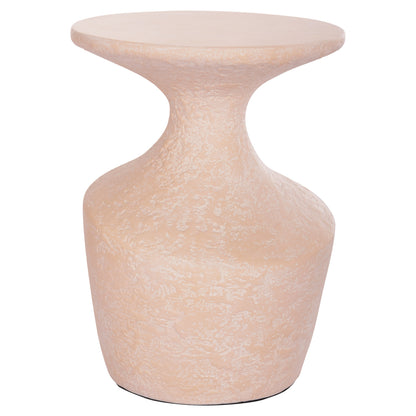 Side Table Rebon Hm18156.04s Fiber Cement In Peach Color--Φ27.5x50hcm