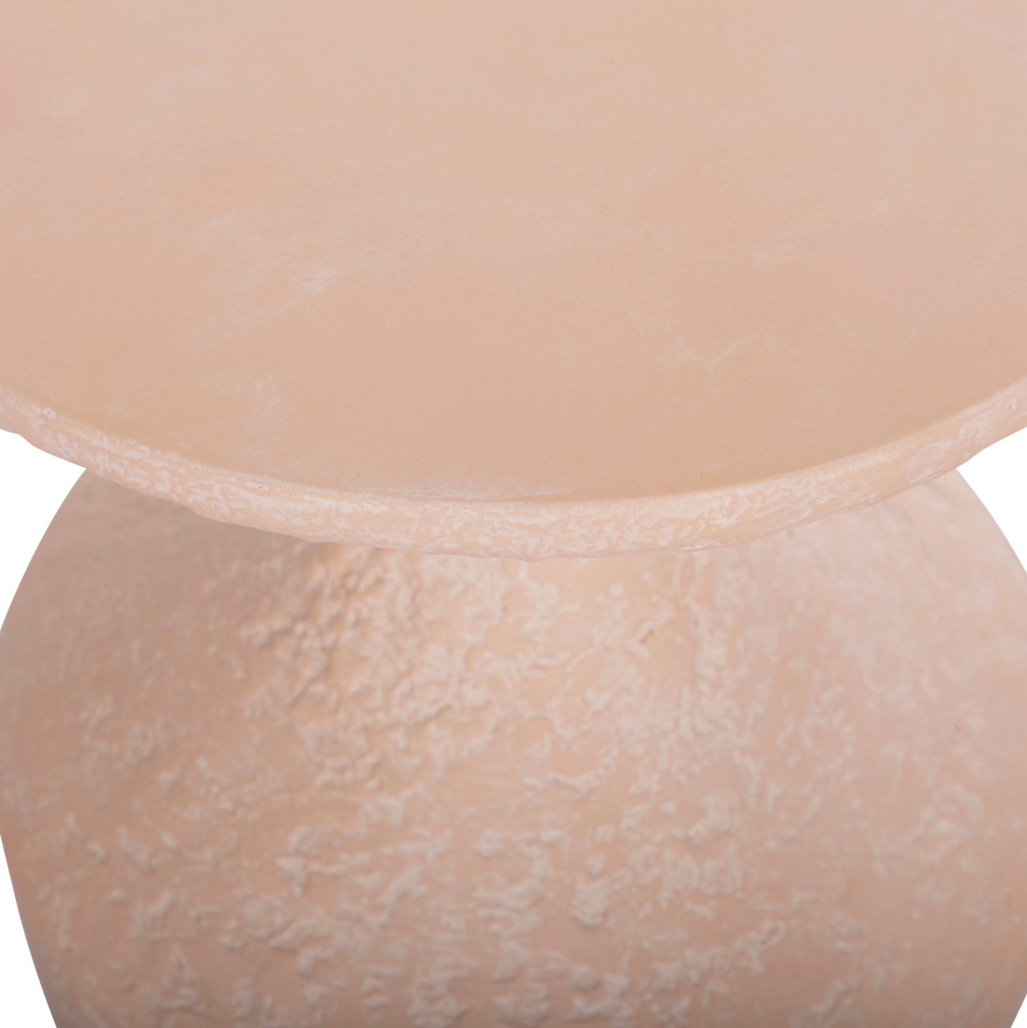 Side Table Rebon Hm18156.04s Fiber Cement In Peach Color--Φ27.5x50hcm
