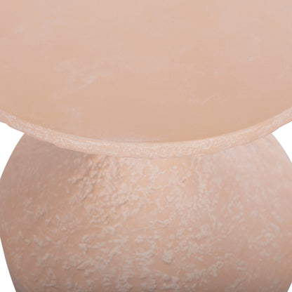 Side Table Rebon Hm18156.04s Fiber Cement In Peach Color--Φ27.5x50hcm