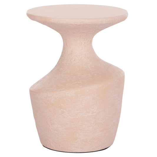 Side Table Rebon Hm18156.04s Fiber Cement In Peach Color--Φ27.5x50hcm
