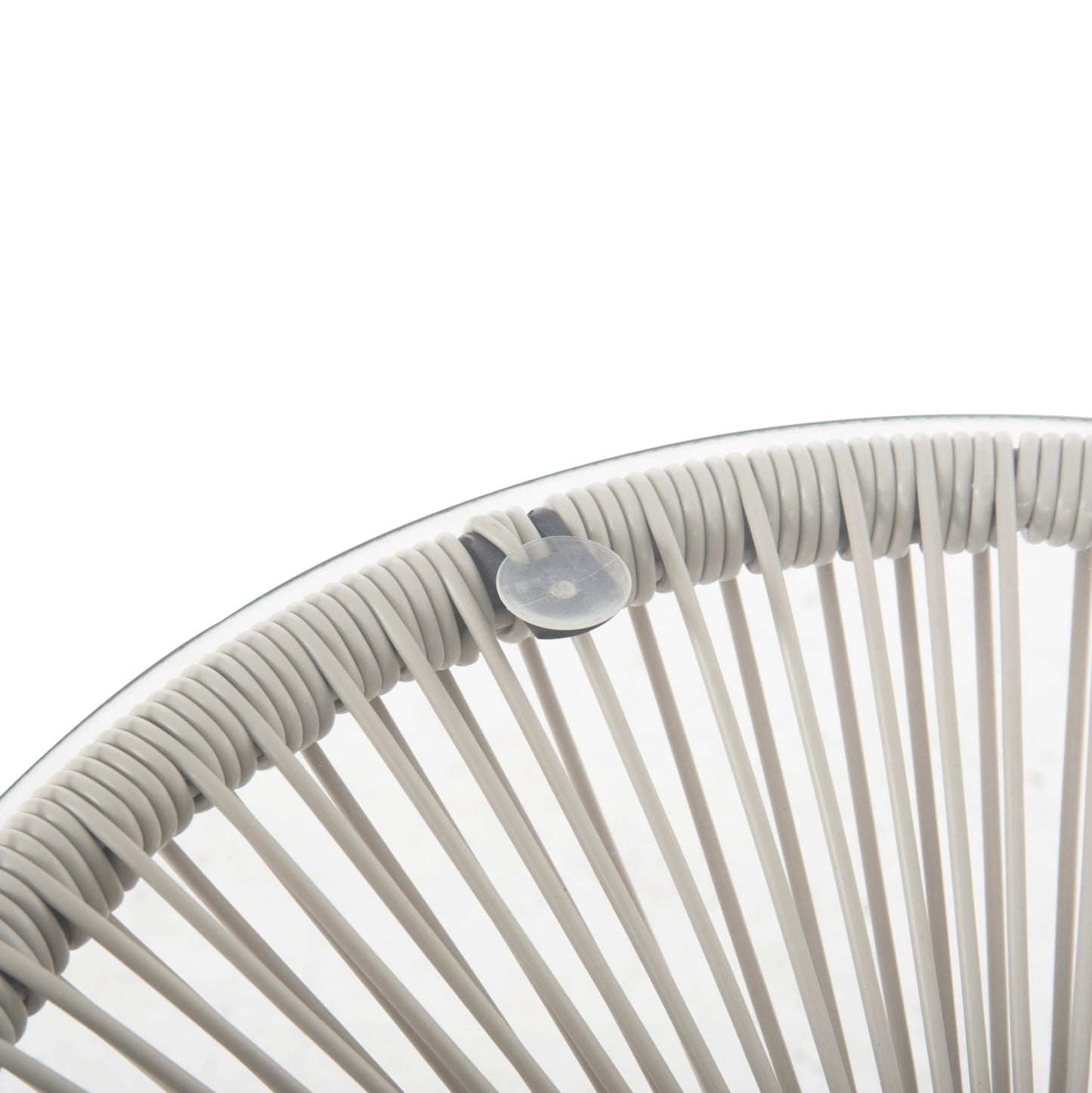 Outdoor Coffee Table Allegra Hm5874.03 Metal In Black- Synthetic Rattan In Beige Φ47x45hcm.
