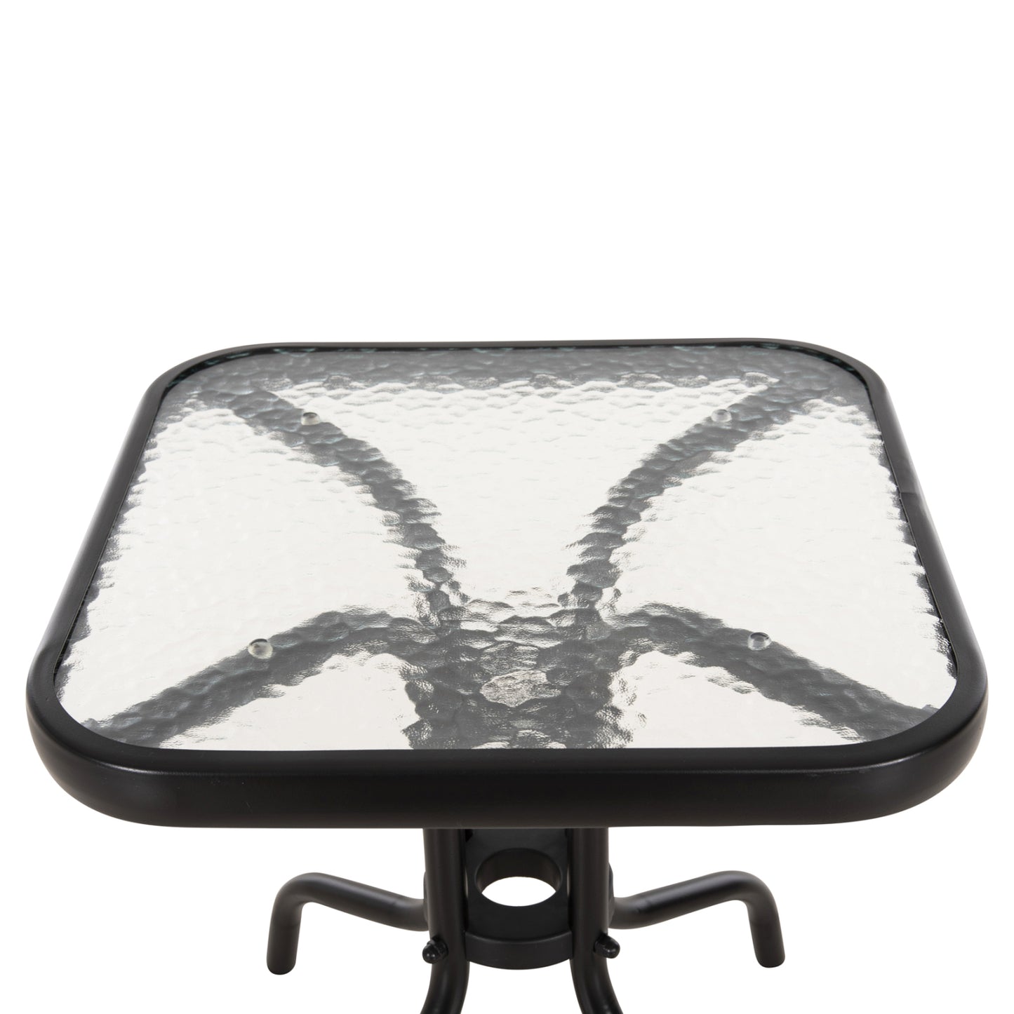 Coffee Table Figo Hm6067.03 Metal In Black-tempered Glass Top 45x45x51hcm.