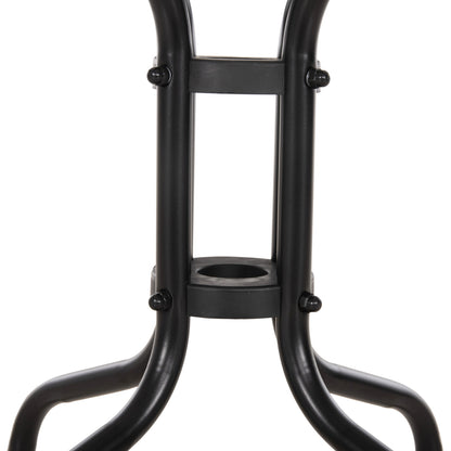 Coffee Table Figo Hm6067.03 Metal In Black-tempered Glass Top 45x45x51hcm.