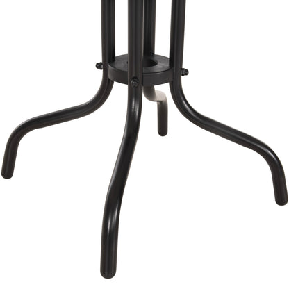 Coffee Table Figo Hm6067.03 Metal In Black-tempered Glass Top 45x45x51hcm.