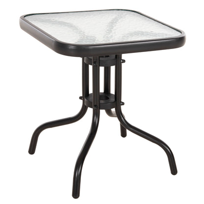 Coffee Table Figo Hm6067.03 Metal In Black-tempered Glass Top 45x45x51hcm.