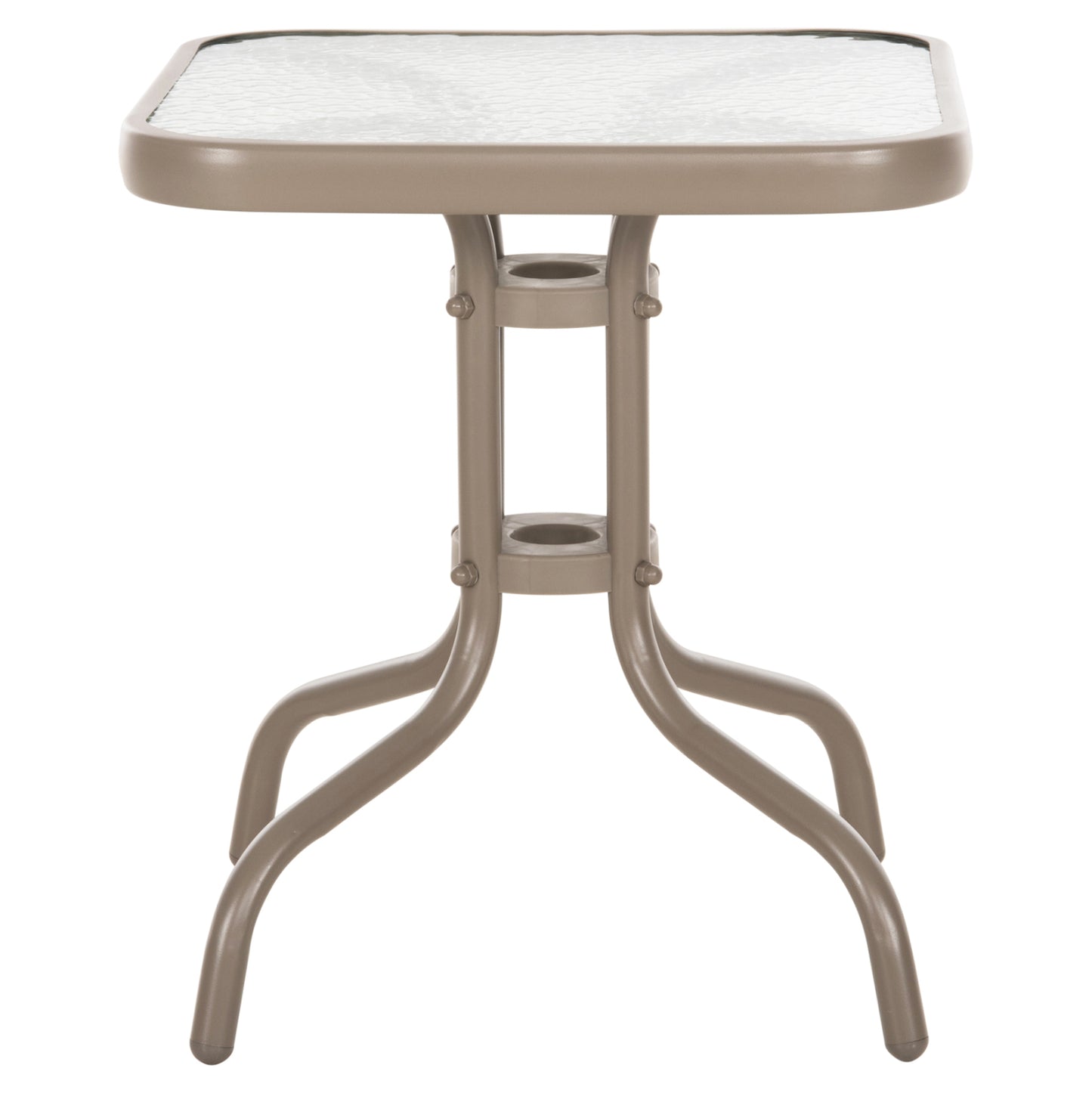 Coffee Table Figo Hm6067.04 Metal In Champagne Color-tempered Glass Top 45x45x51hcm.