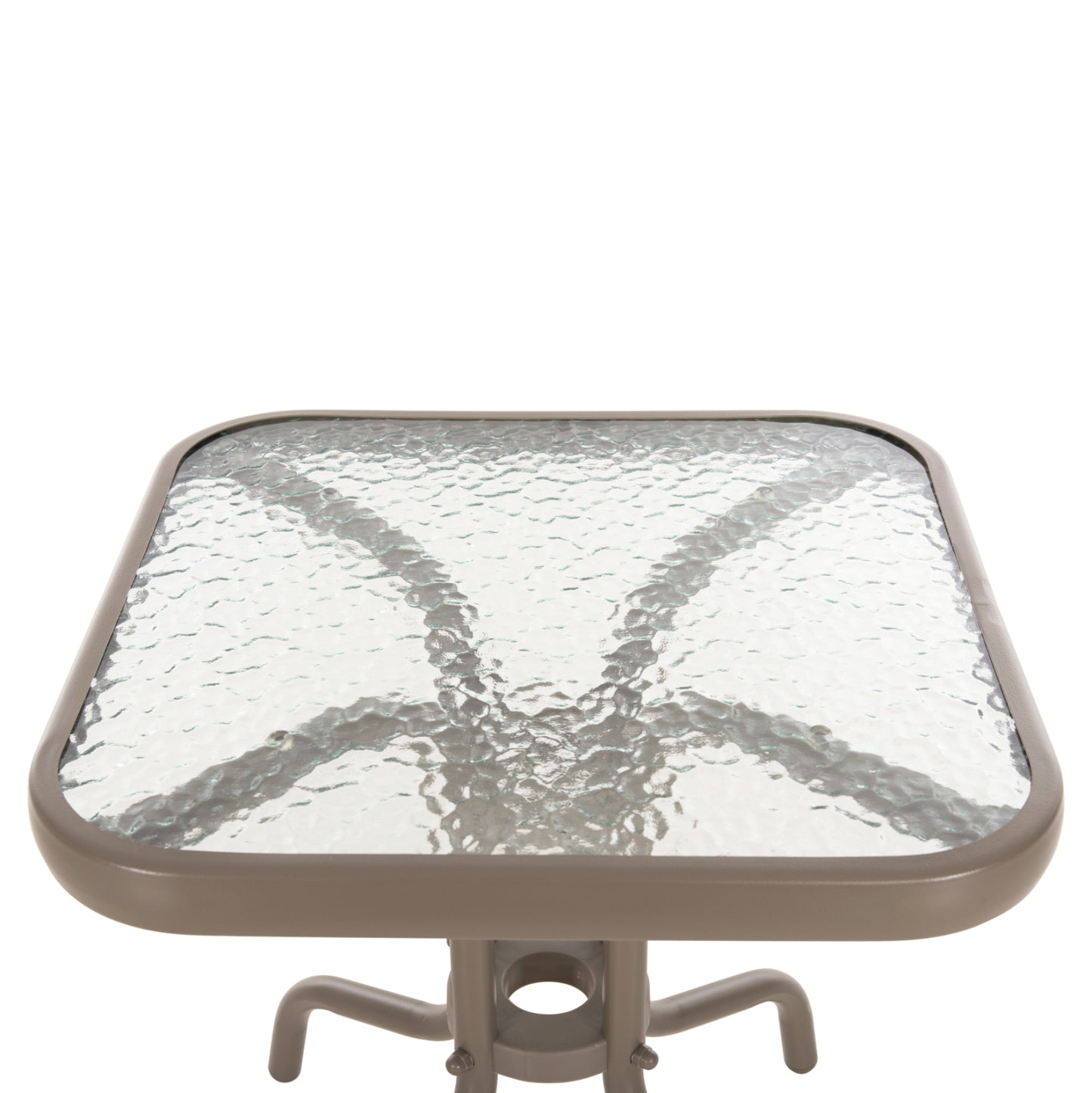Coffee Table Figo Hm6067.04 Metal In Champagne Color-tempered Glass Top 45x45x51hcm.