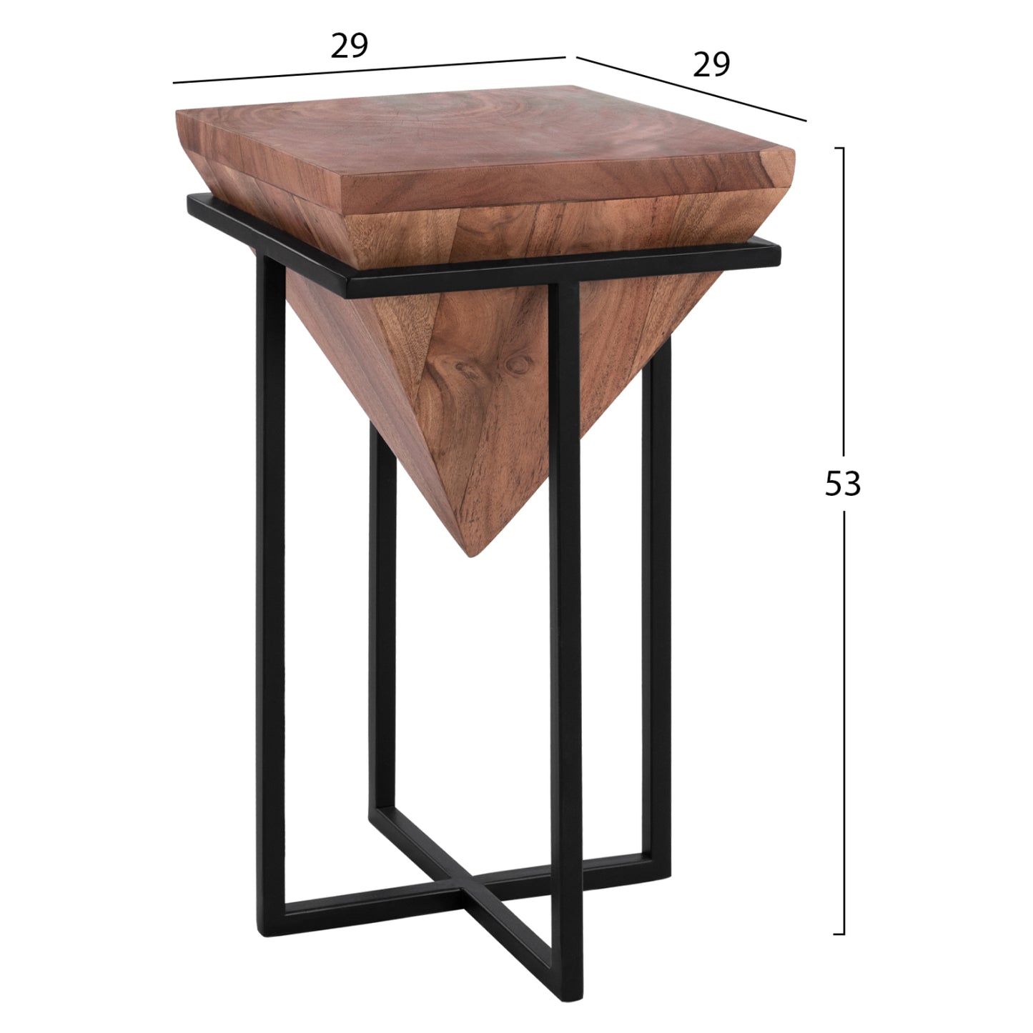 Side Coffee Table Hm8213.11 Solid Acacia 29x29x53Η
