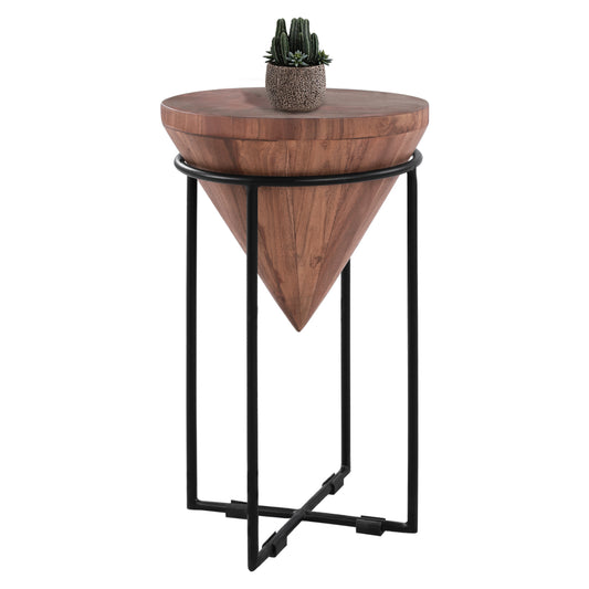 Side Coffee Table Hm8217.11 Solid Acacia Trunk Φ31x53Η