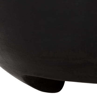 Side Table Pompu Hm9794.02 Solid Suar Wood In Black Color Φ58x34hcm.