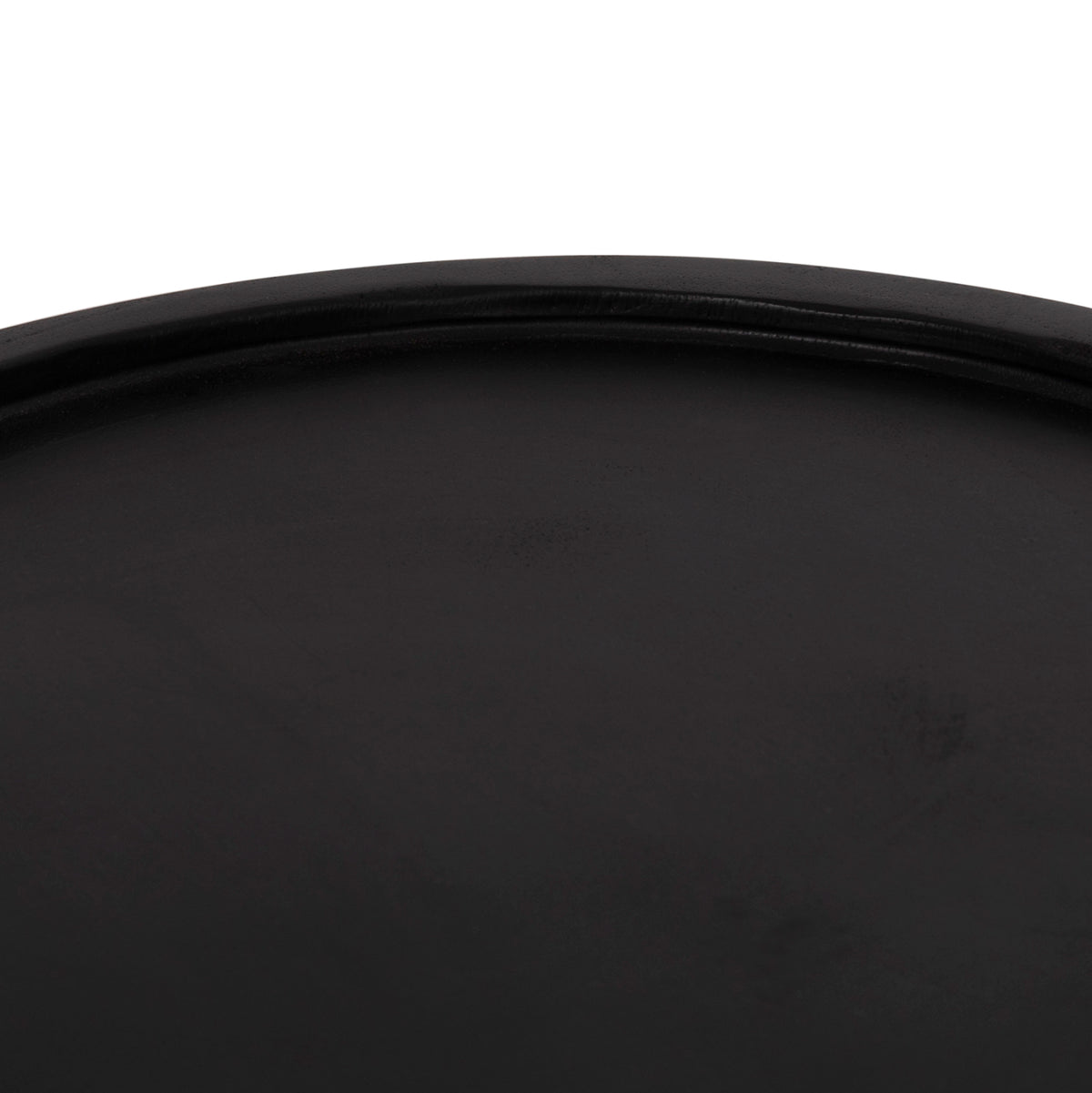 Side Table Bermal Hm9889.12 Solid Suar Wood In Black Color Φ35x65hcm.