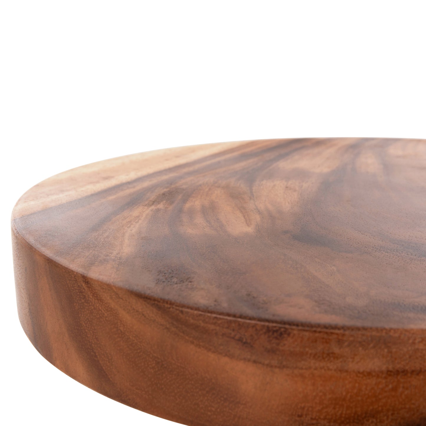 Side Table Berman Hm9902 Solid Suar Wood In Natural Φ35x51hcm.