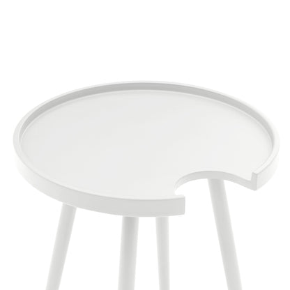 Outdoor Round Side Table Teroc Hm6433.02 Aluminum In White Φ47x53hcm.