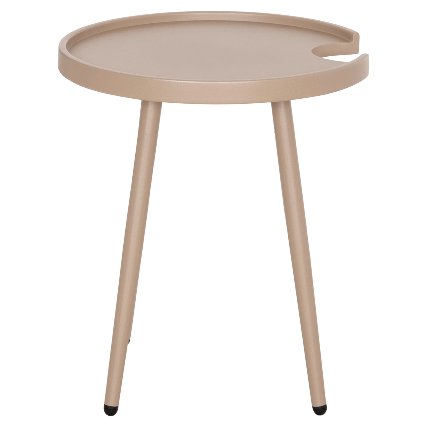 Outdoor Round Side Table Teroc Hm6433.03 Aluminum In Cappuccino Φ47x53hcm.