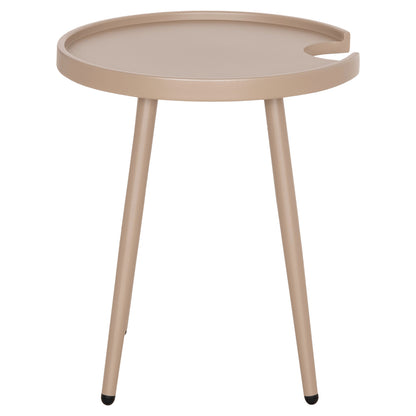 Outdoor Round Side Table Teroc Hm6433.03 Aluminum In Cappuccino Φ47x53hcm.