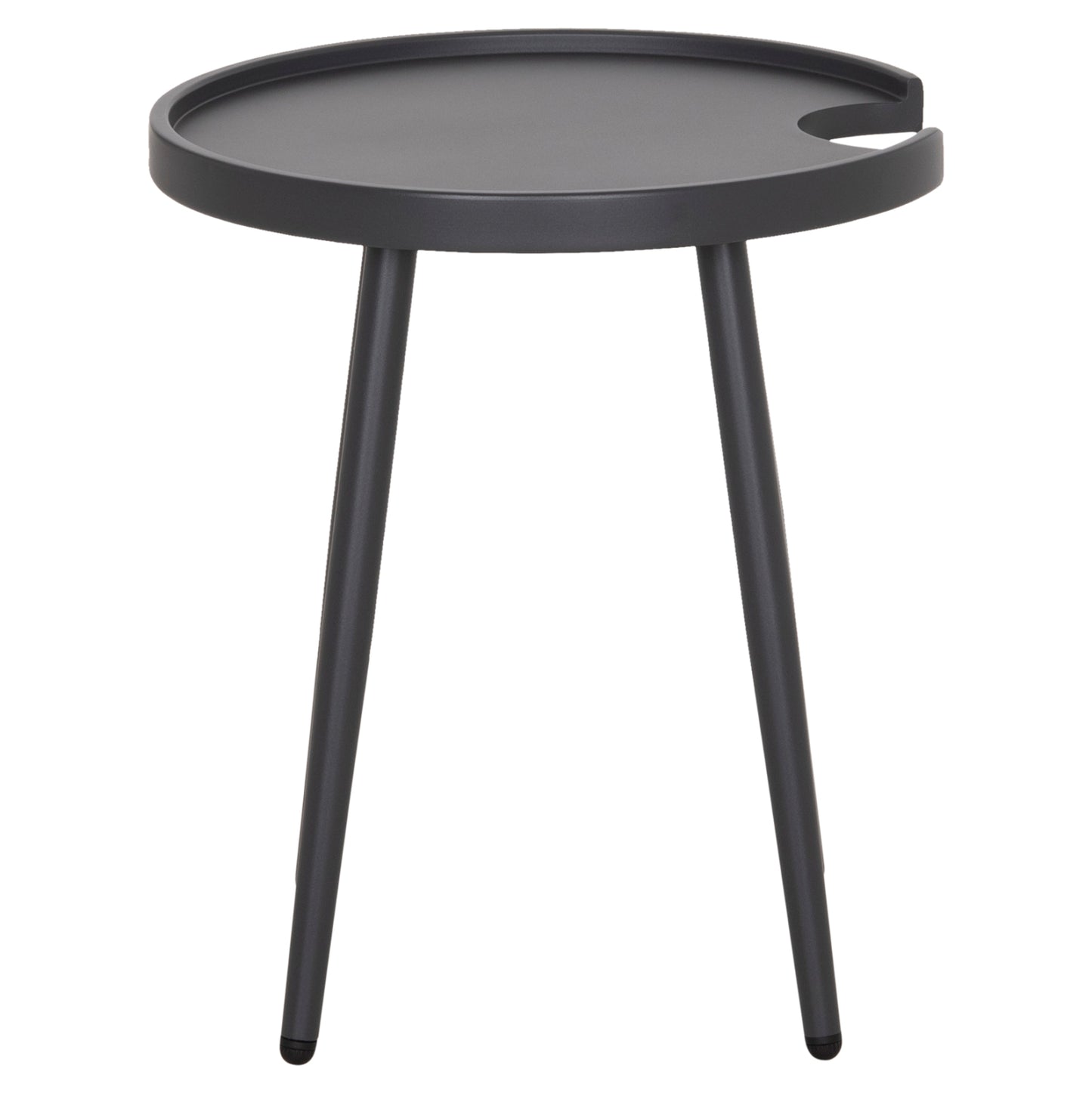 Outdoor Round Side Table Teroc Hm6433.01 Aluminum In Grey Φ47x53hcm.