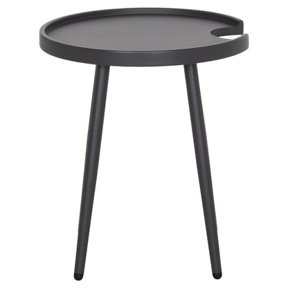 Outdoor Round Side Table Teroc Hm6433.01 Aluminum In Grey Φ47x53hcm.