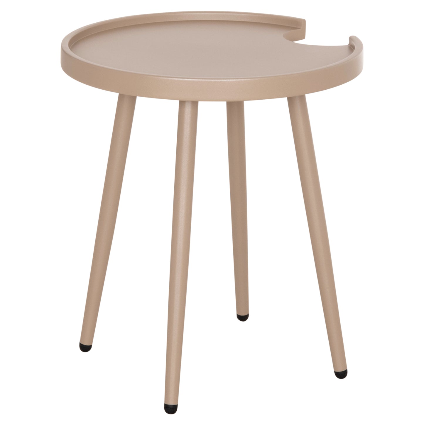 Outdoor Round Side Table Teroc Hm6433.03 Aluminum In Cappuccino Φ47x53hcm.