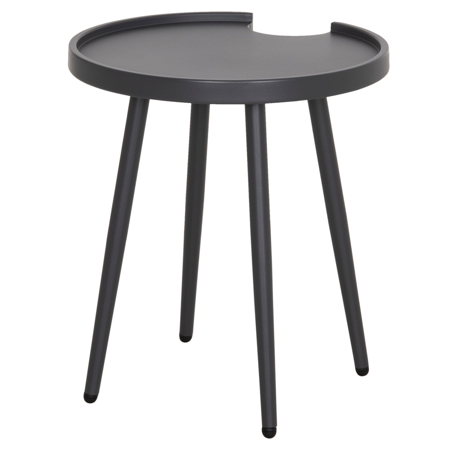 Outdoor Round Side Table Teroc Hm6433.01 Aluminum In Grey Φ47x53hcm.