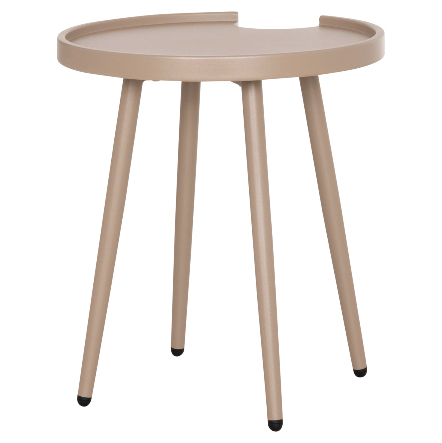Outdoor Round Side Table Teroc Hm6433.03 Aluminum In Cappuccino Φ47x53hcm.