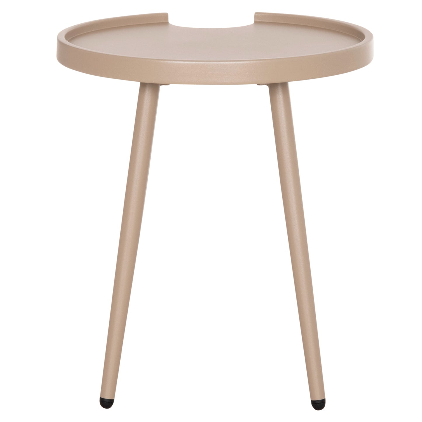 Outdoor Round Side Table Teroc Hm6433.03 Aluminum In Cappuccino Φ47x53hcm.