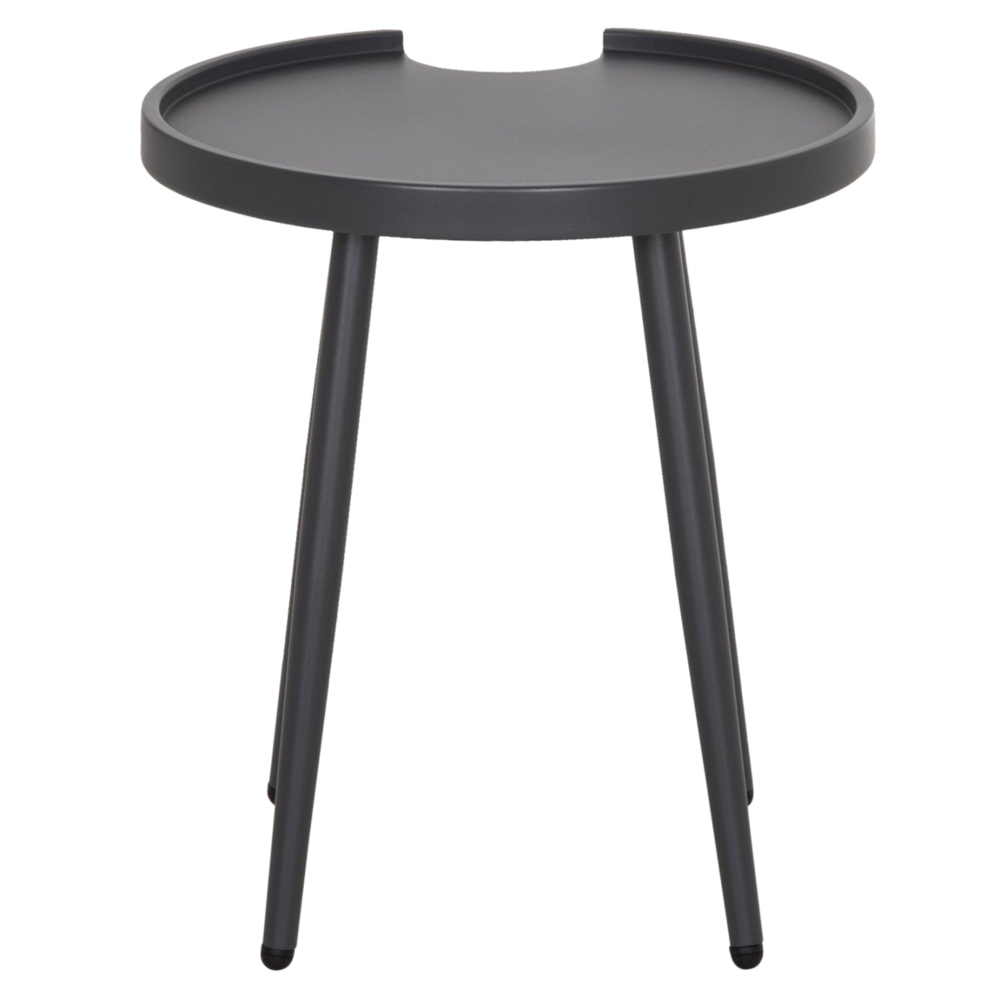 Outdoor Round Side Table Teroc Hm6433.01 Aluminum In Grey Φ47x53hcm.