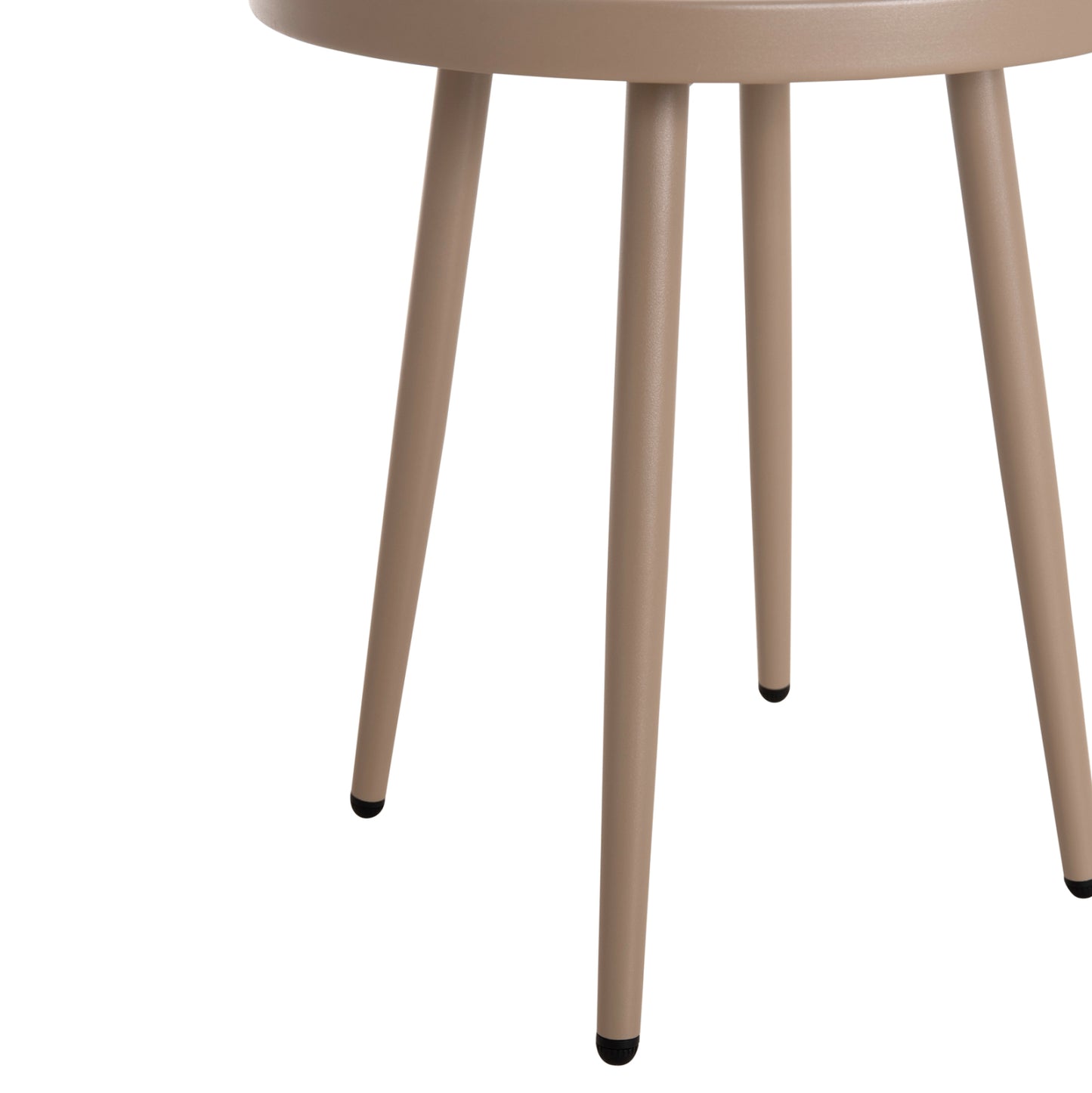 Outdoor Round Side Table Teroc Hm6433.03 Aluminum In Cappuccino Φ47x53hcm.