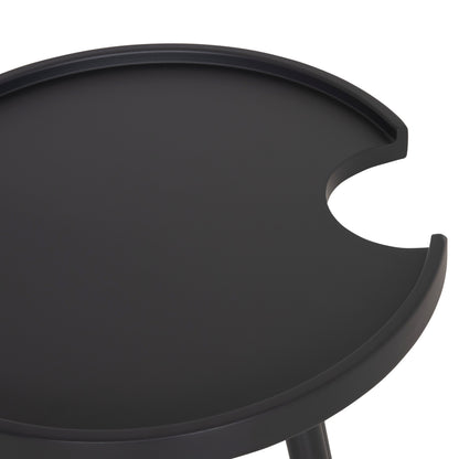 Outdoor Round Side Table Teroc Hm6433.01 Aluminum In Grey Φ47x53hcm.
