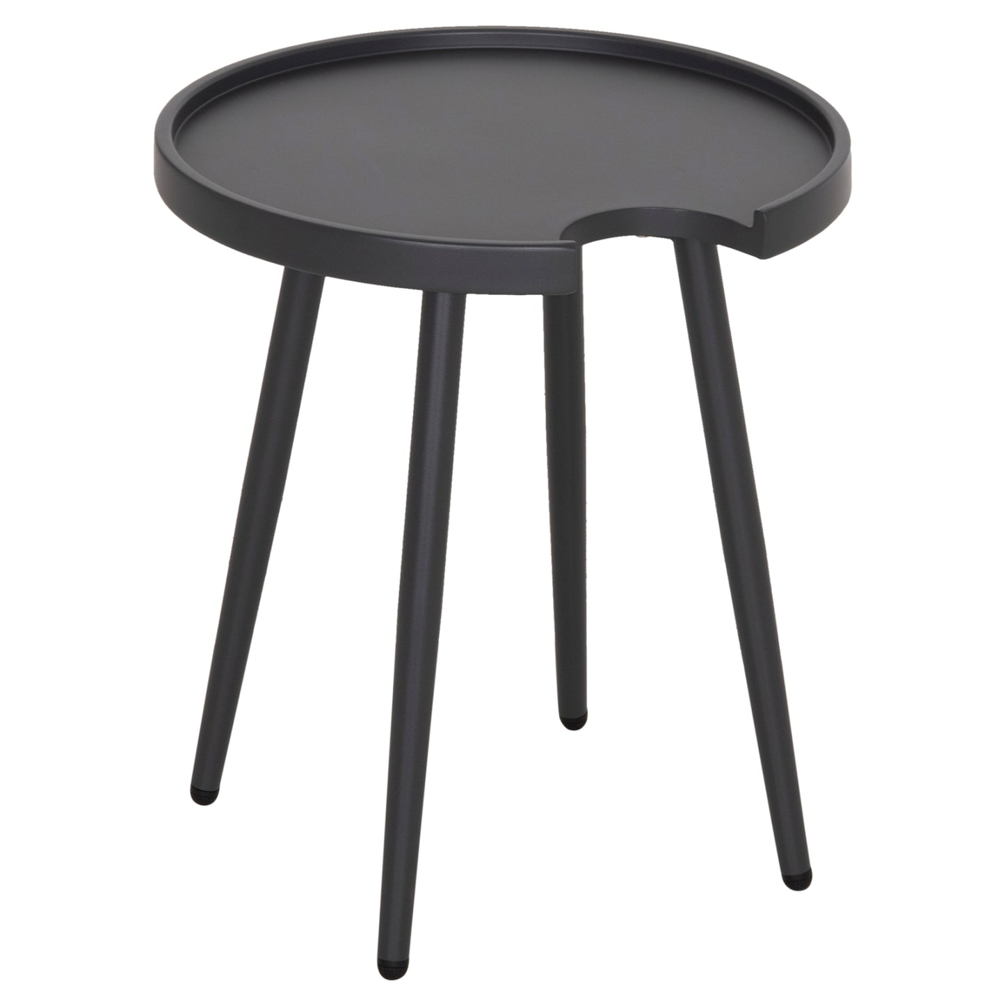 Outdoor Round Side Table Teroc Hm6433.01 Aluminum In Grey Φ47x53hcm.