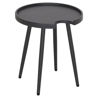 Outdoor Round Side Table Teroc Hm6433.01 Aluminum In Grey Φ47x53hcm.