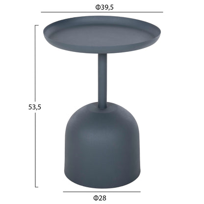 Side Table Round Delbel Hm4261.05 Metal In Deep Blue Φ39,5x53,5hcm.