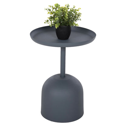 Side Table Round Delbel Hm4261.05 Metal In Deep Blue Φ39,5x53,5hcm.