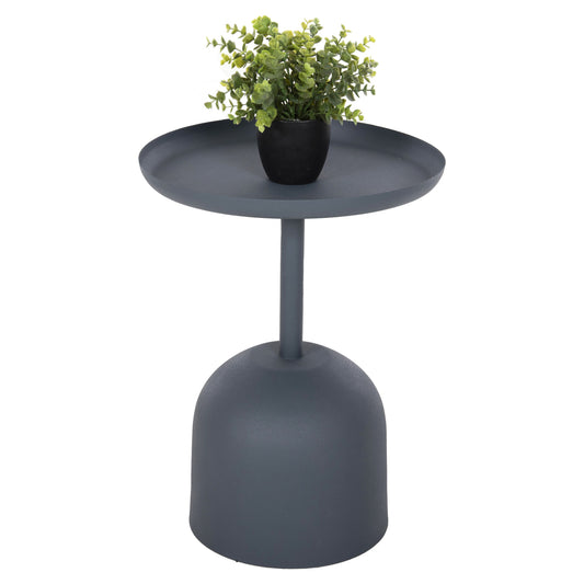 Side Table Round Delbel Hm4261.05 Metal In Deep Blue Φ39,5x53,5hcm.