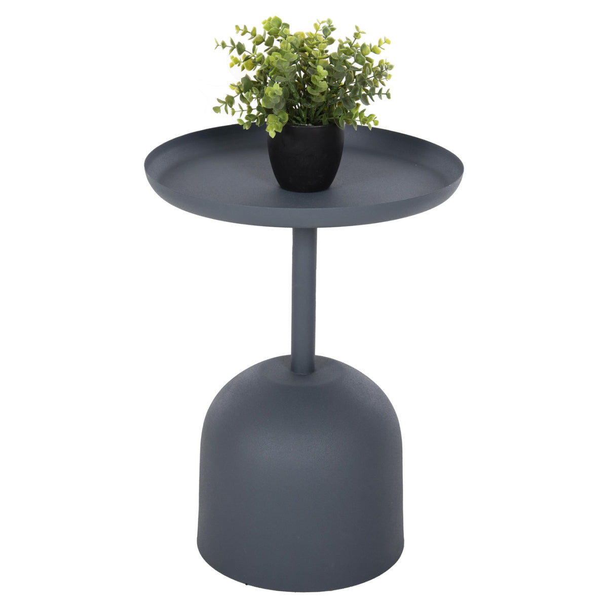 Side Table Round Delbel Hm4261.05 Metal In Deep Blue Φ39,5x53,5hcm.