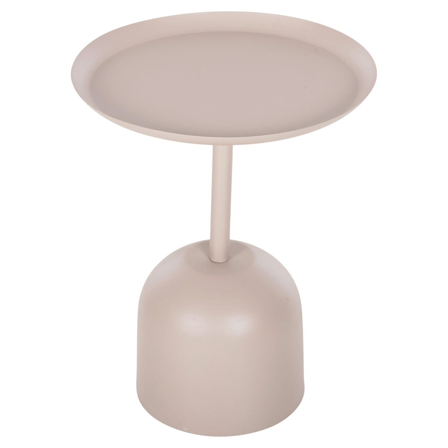 Side Table Round Delbel Hm4265.10 Metal In Ecru Φ45.5x58.5hcm.