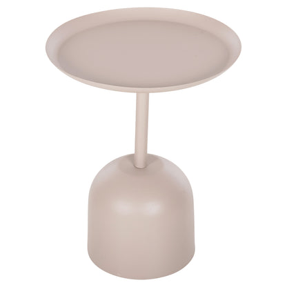 Side Table Round Delbel Hm4265.10 Metal In Ecru Φ45.5x58.5hcm.