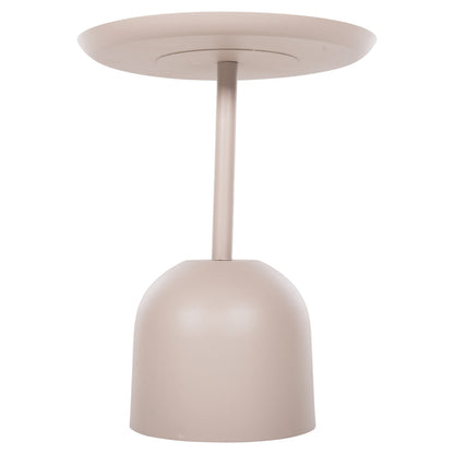 Side Table Round Delbel Hm4265.10 Metal In Ecru Φ45.5x58.5hcm.