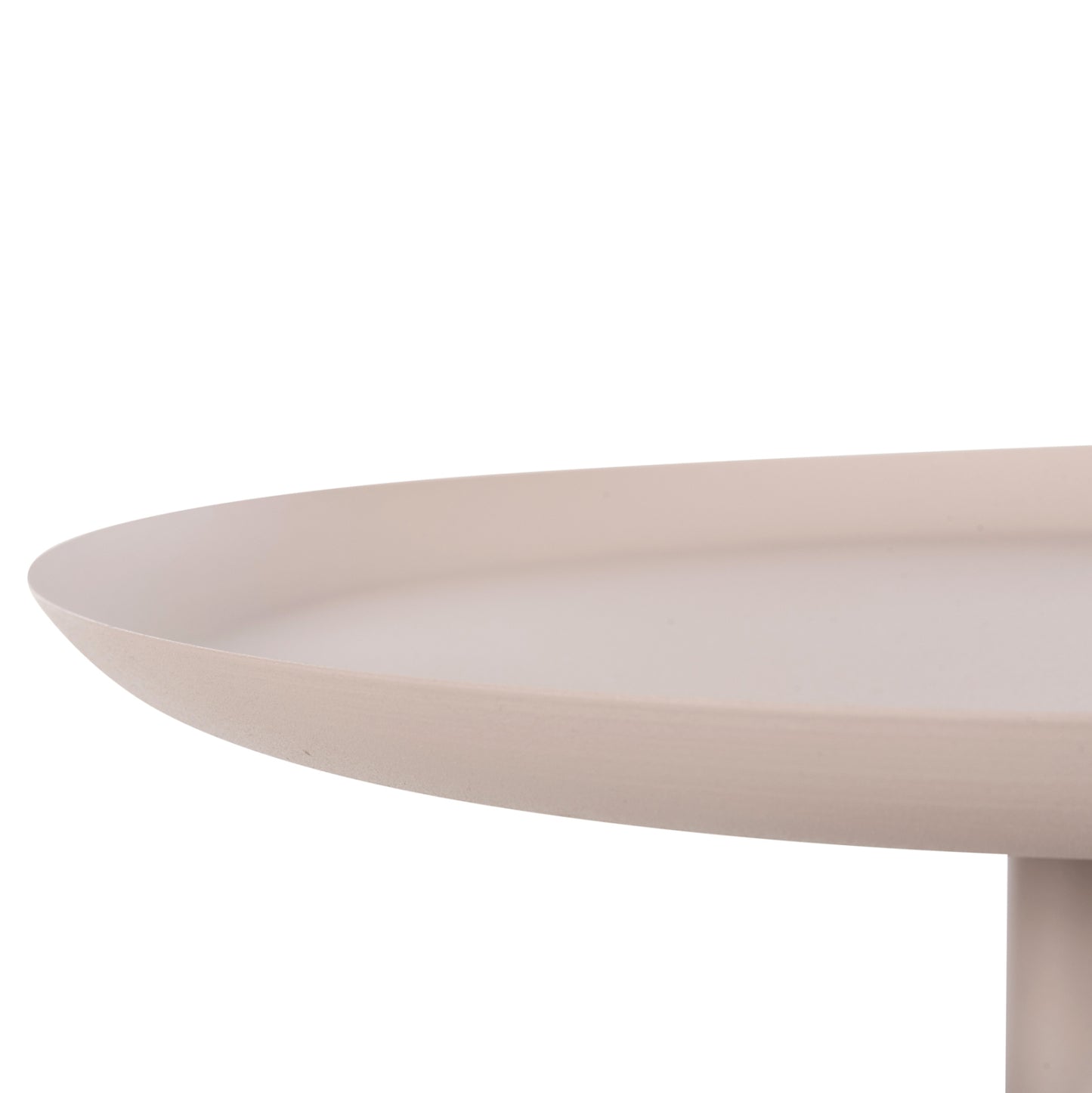 Side Table Round Delbel Hm4265.10 Metal In Ecru Φ45.5x58.5hcm.