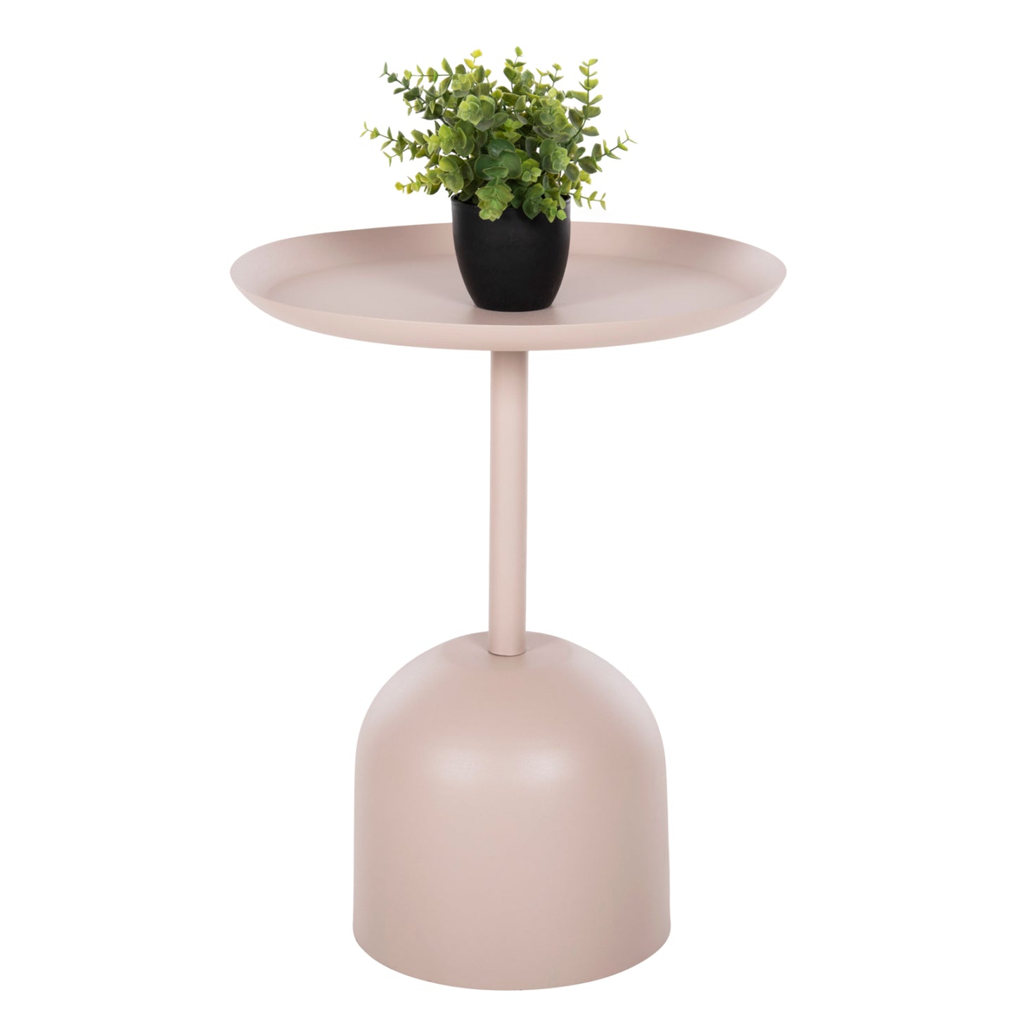 Side Table Round Delbel Hm4265.10 Metal In Ecru Φ45.5x58.5hcm.