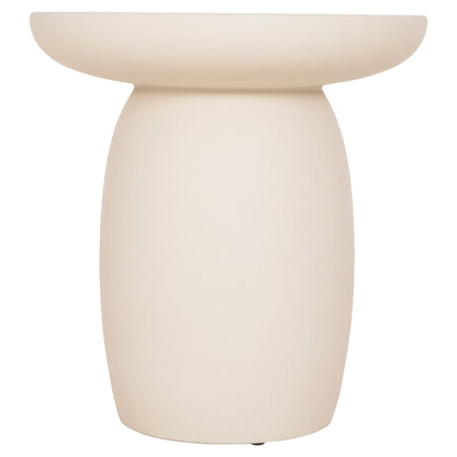 Round Side Table Hikari Hm6593.02 Beige Fiber Cement Φ46x48hcm