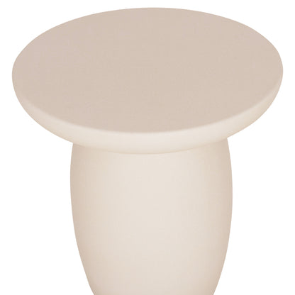 Round Side Table Hikari Hm6593.02 Beige Fiber Cement Φ46x48hcm