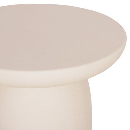 Round Side Table Hikari Hm6593.02 Beige Fiber Cement Φ46x48hcm