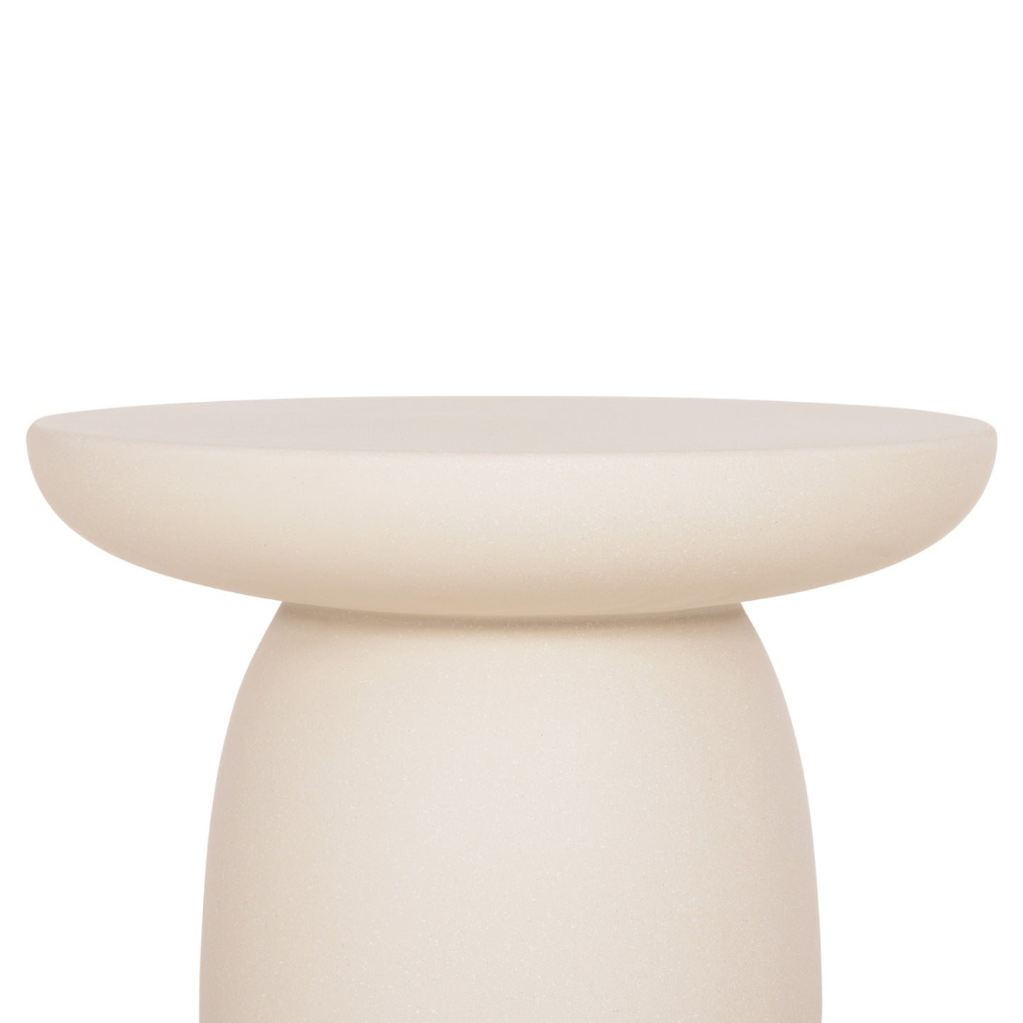 Round Side Table Hikari Hm6593.02 Beige Fiber Cement Φ46x48hcm