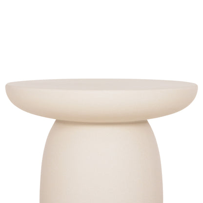 Round Side Table Hikari Hm6593.02 Beige Fiber Cement Φ46x48hcm