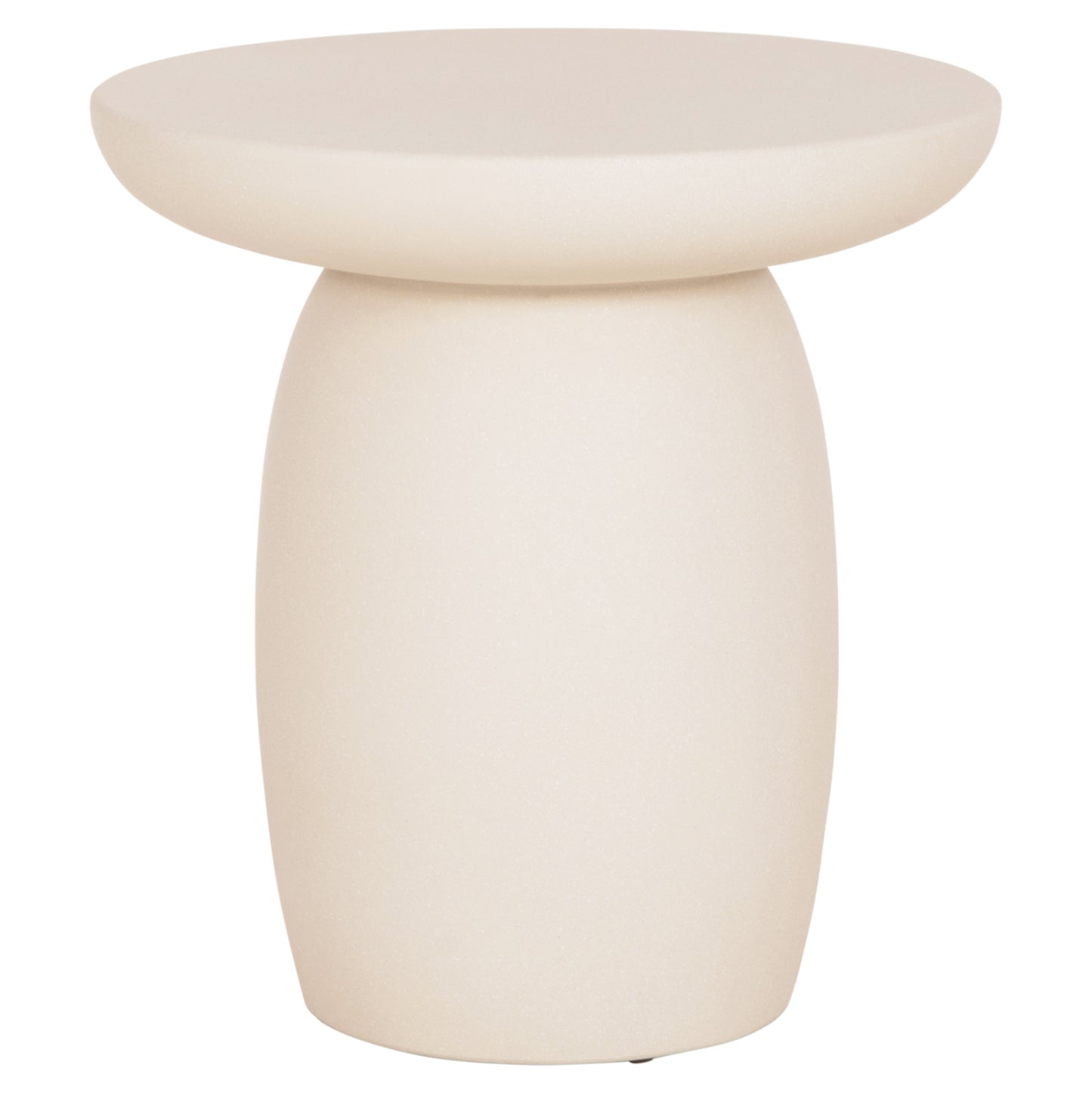 Round Side Table Hikari Hm6593.02 Beige Fiber Cement Φ46x48hcm