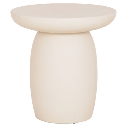 Round Side Table Hikari Hm6593.02 Beige Fiber Cement Φ46x48hcm