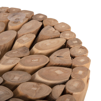 Side Table Round Cooter Hm9792 Teak Branches In Natural Φ37x50hcm.